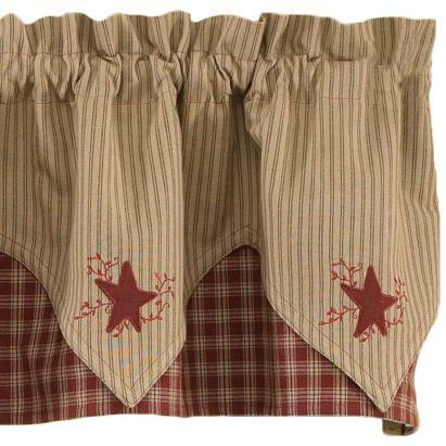 Sturbridge Wine Star Valance - Point Wine Park Designs