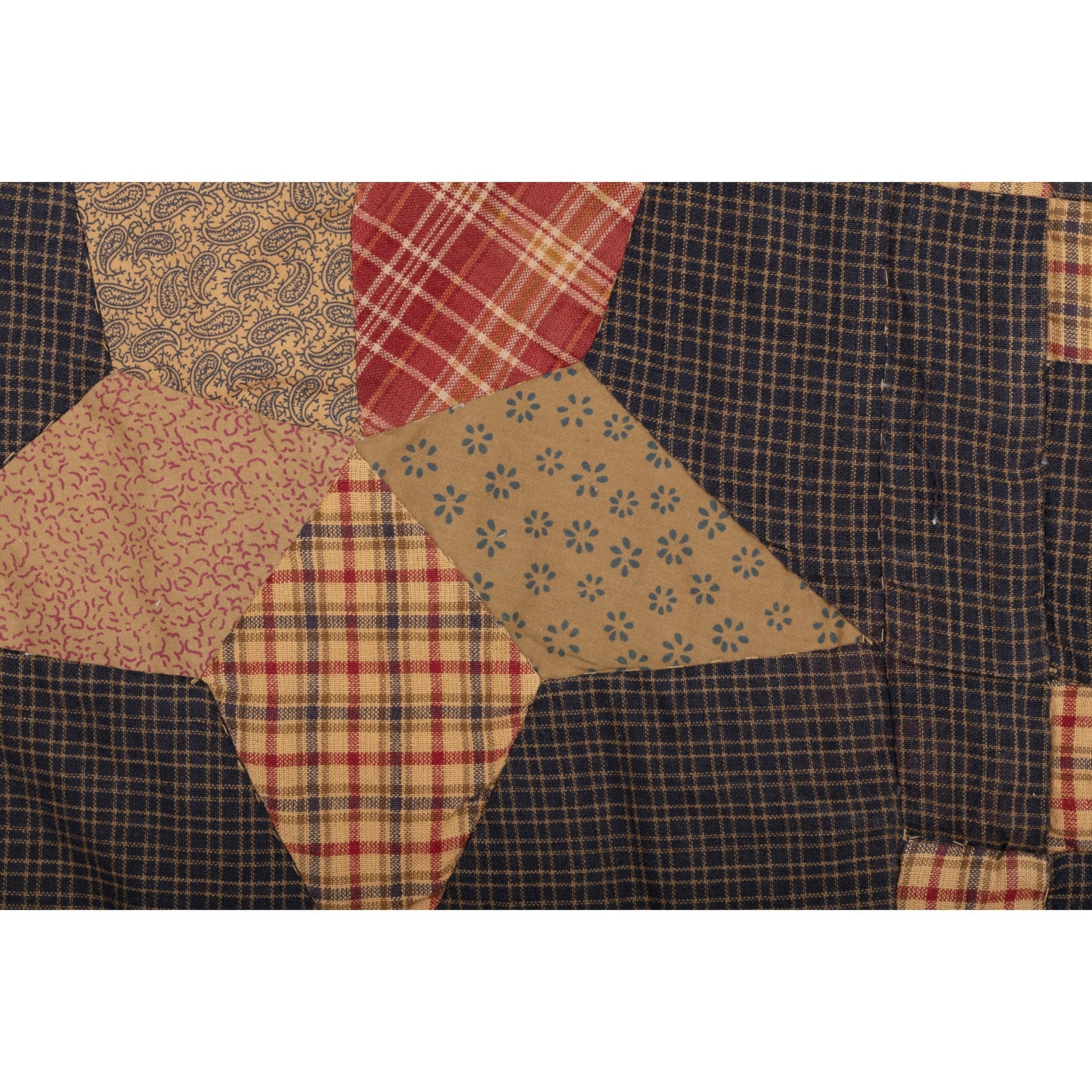 Arlington Runner Quilted Patchwork Star 13x36 VHC Brands