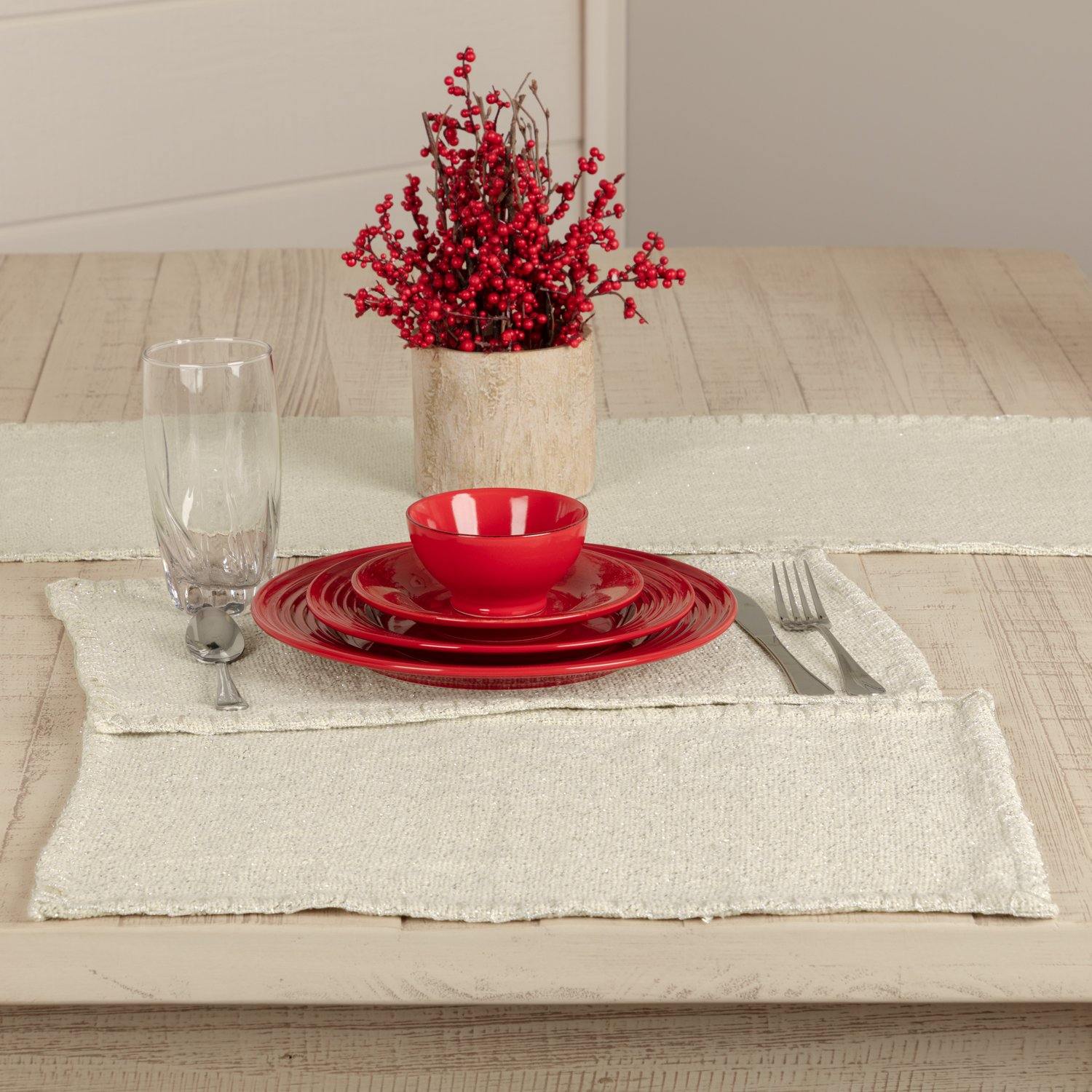 Nowell Creme Placemat Set of 6 VHC Brands - The Fox Decor