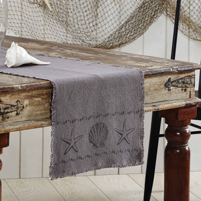 Sandy Grey Burlap Runner 13x72 VHC Brands