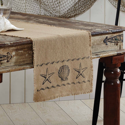 Sandy Tan Burlap Runner 13x72 VHC Brands