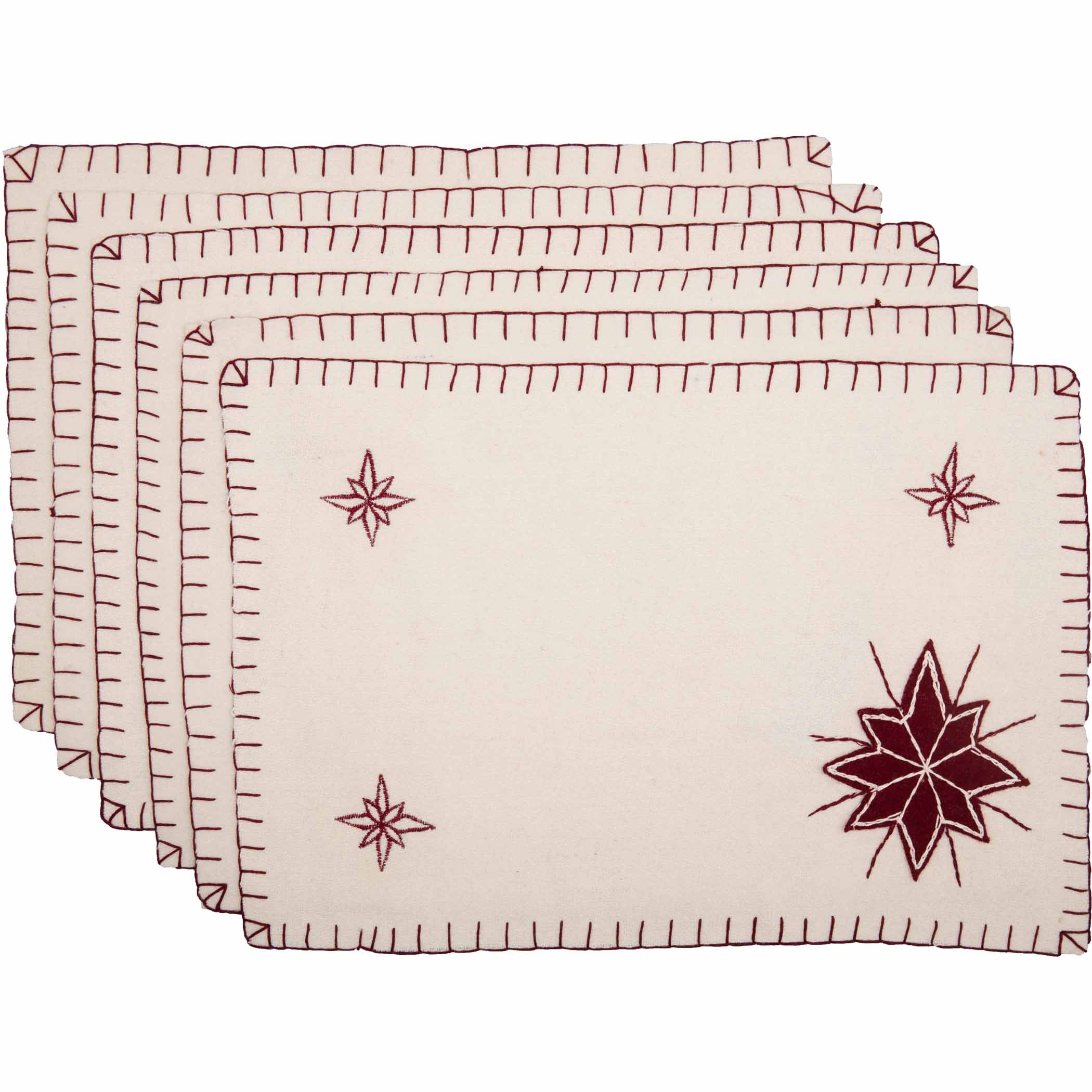 North Star Placemat Set of 6 12x18 VHC Brands
