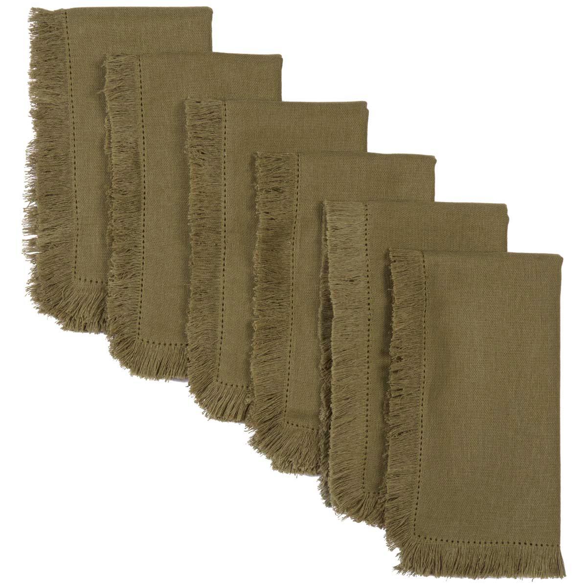 Haven Olive Napkin Set of 6 VHC Brands - The Fox Decor