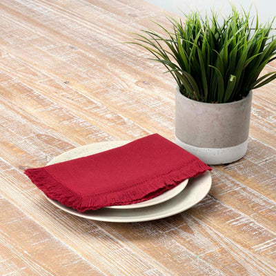 Haven Red Napkin Set of 6 VHC Brands