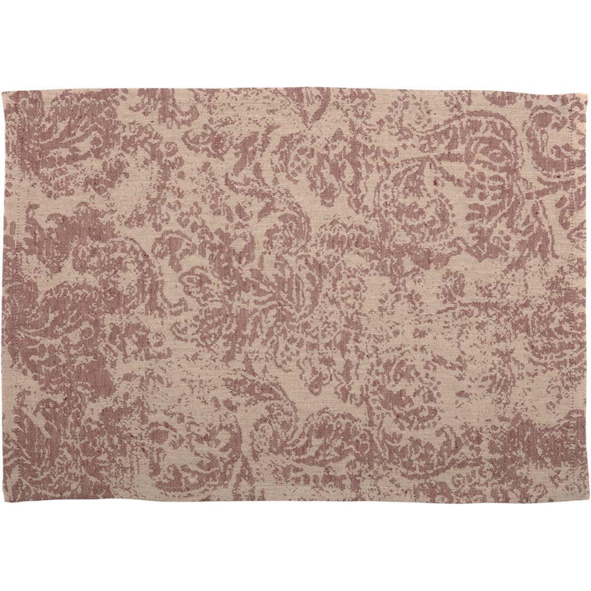 Rebecca Crimson Placemat Set of 6 VHC Brands - The Fox Decor