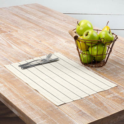 Charley Black Placemat Set of 6 VHC Brands