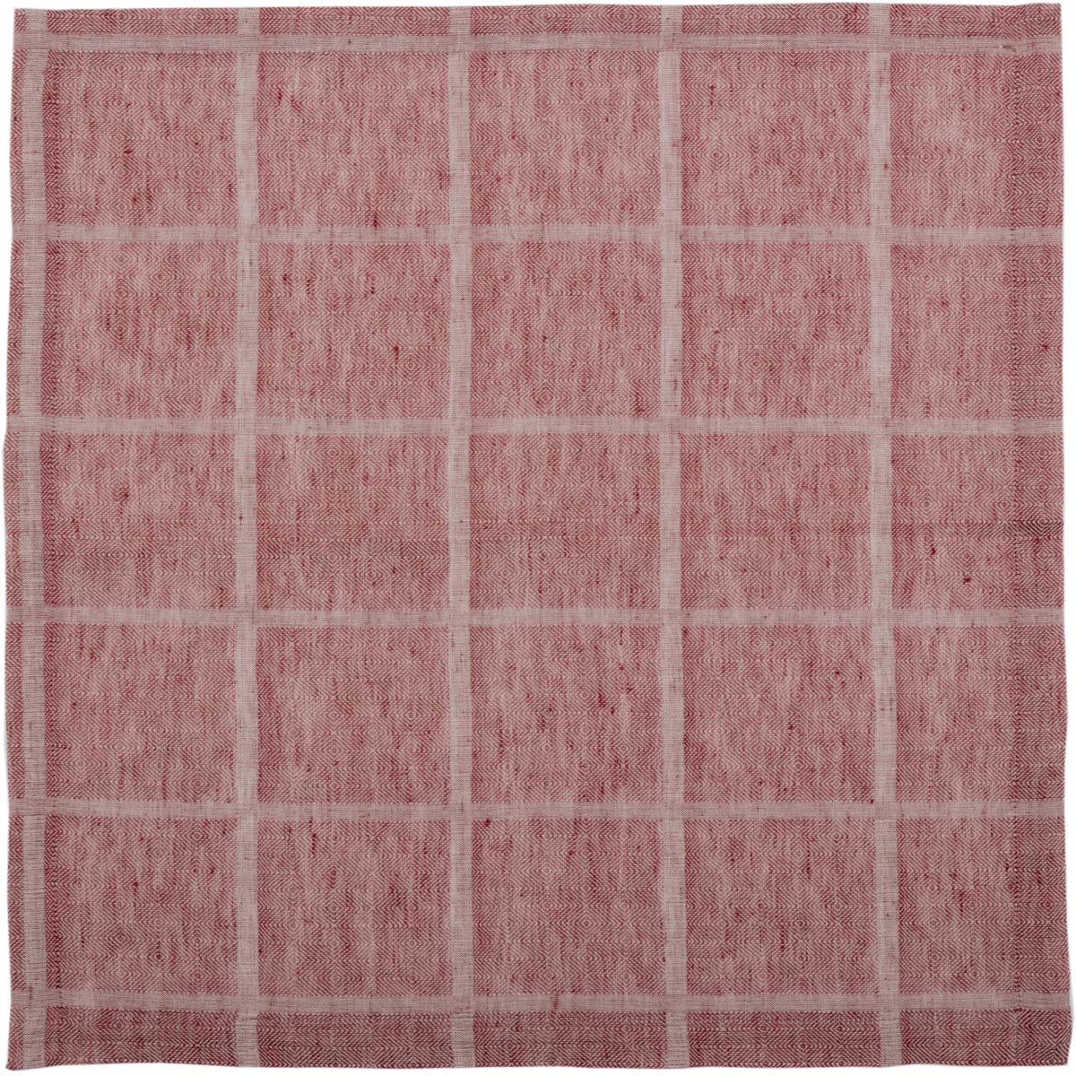 Julie Red Plaid Napkin Set of 6 18x18 VHC Brands