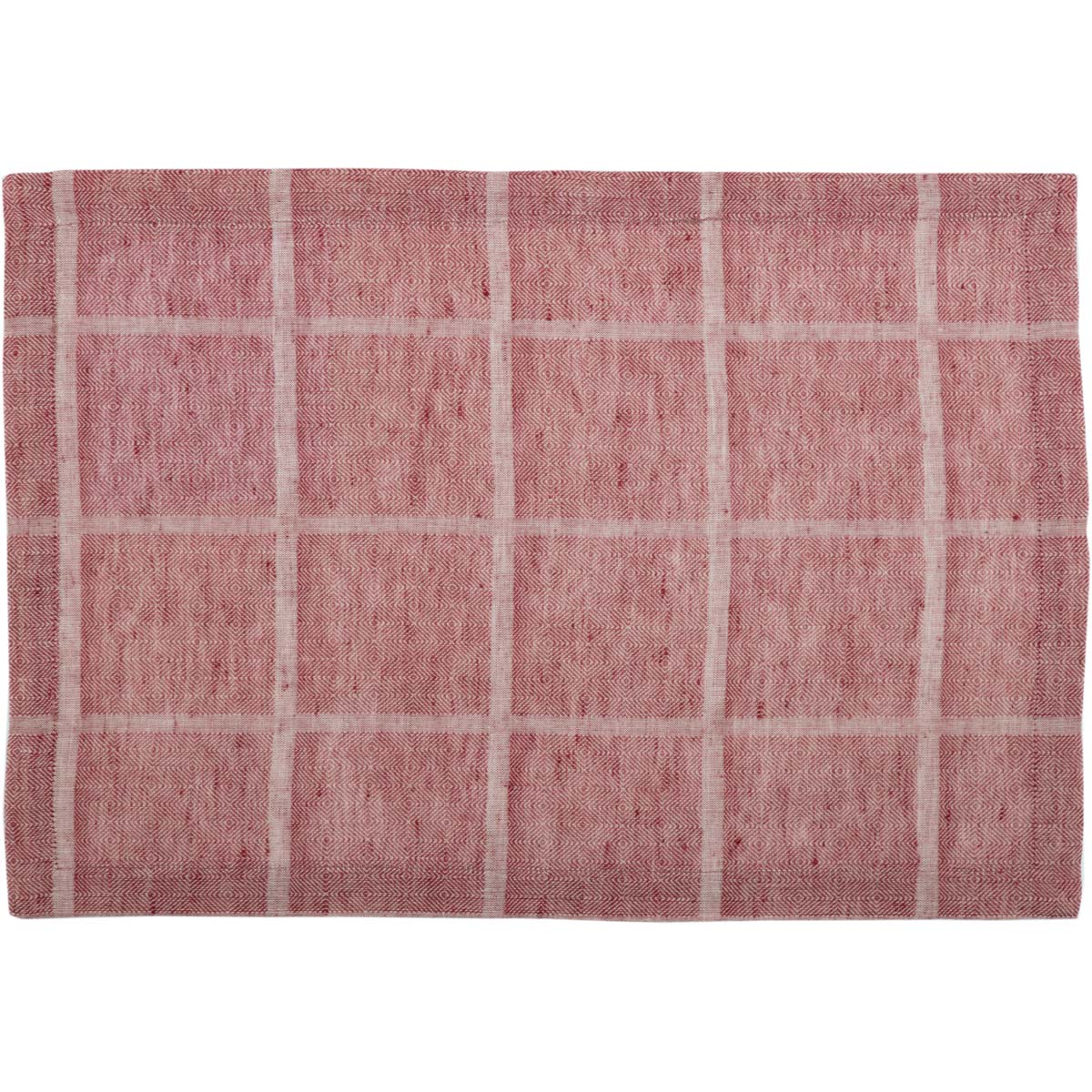 Julie Red Plaid Placemat Set of 6 12x18 VHC Brands
