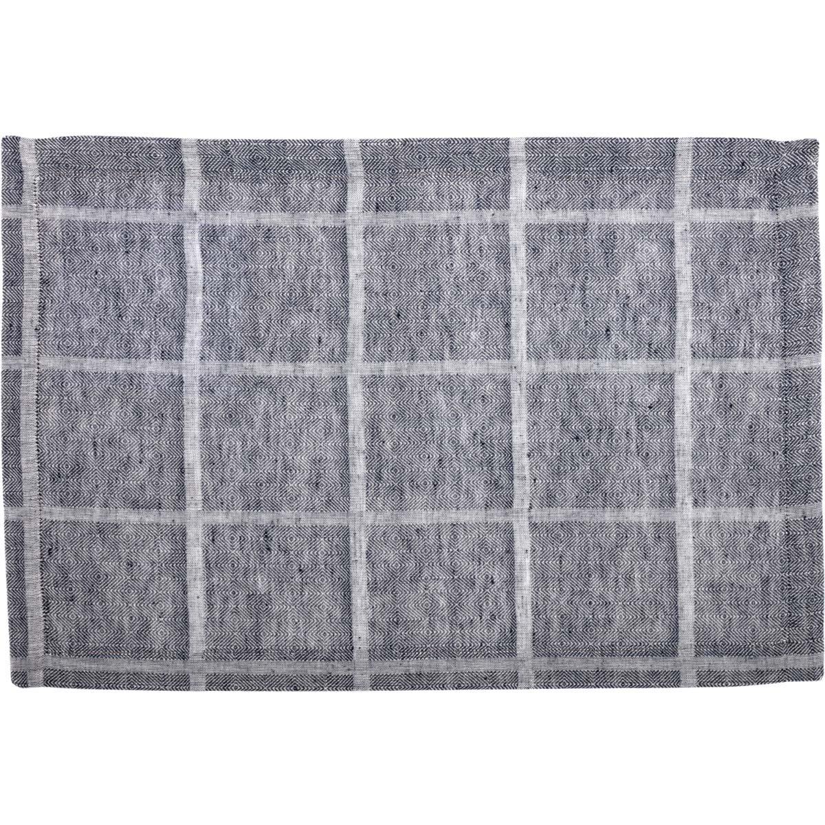 Julie Navy Plaid Placemat Set of 6 VHC Brands - The Fox Decor