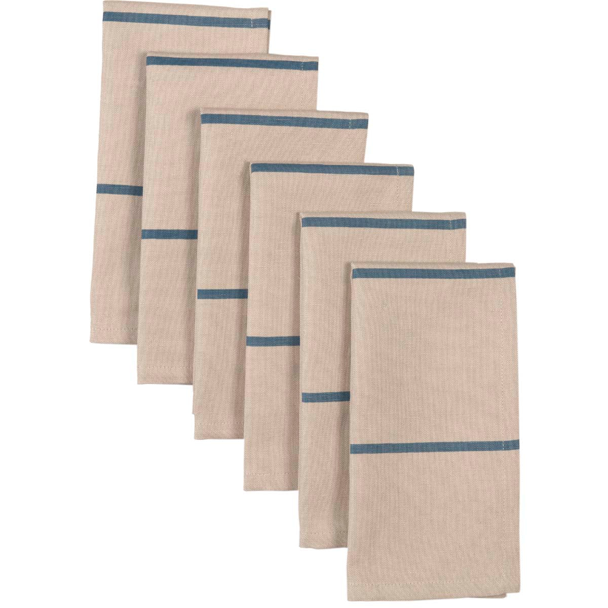 Lauren Steel Blue Napkin Set of 6 18x18 VHC Brands