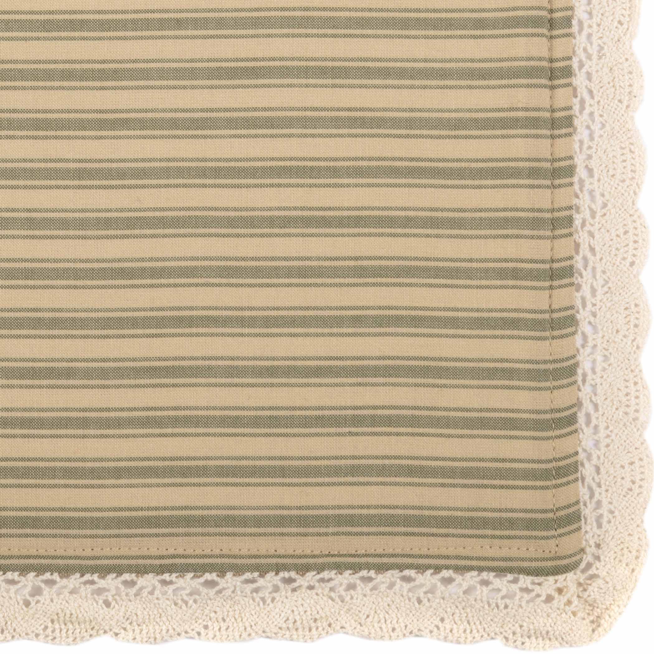 Kendra Stripe Green Placemat Set of 6 VHC Brands - The Fox Decor