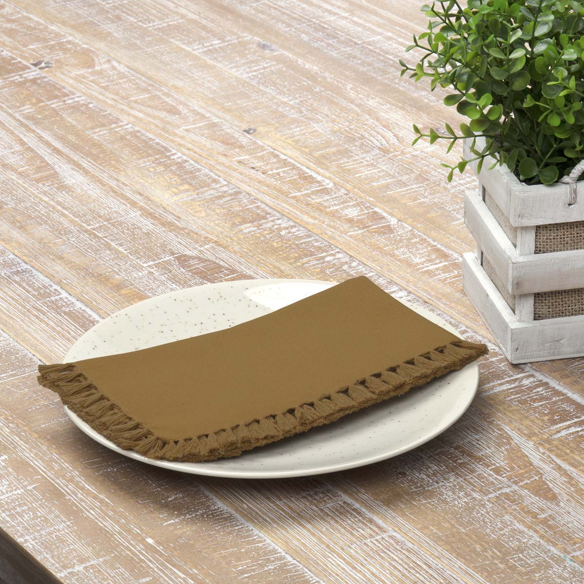 Cassidy Gold Napkin Set of 6 18x18 VHC Brands