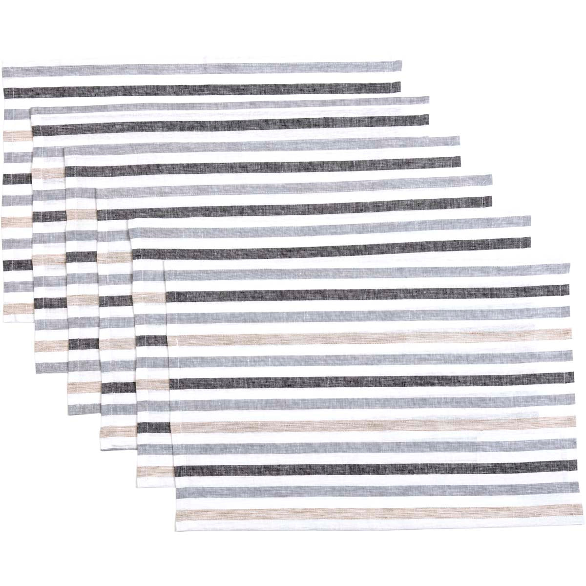 Blake Grey Placemat Set of 6 12x18 VHC Brand