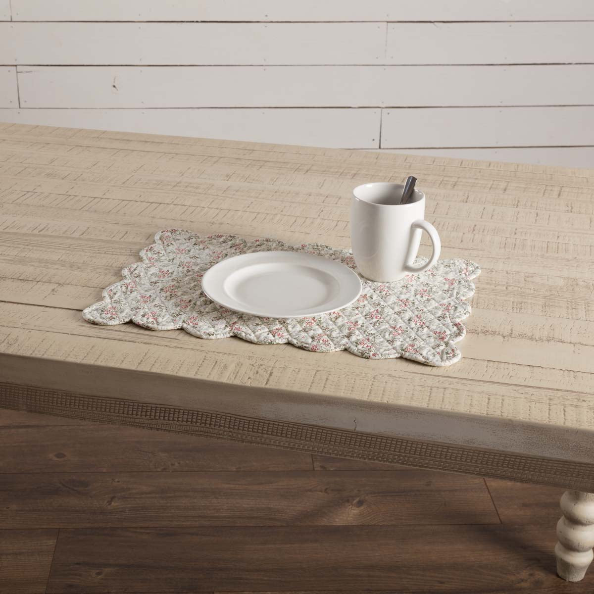 Carol Quilted Placemat Set of 6 12x18 VHC Brand