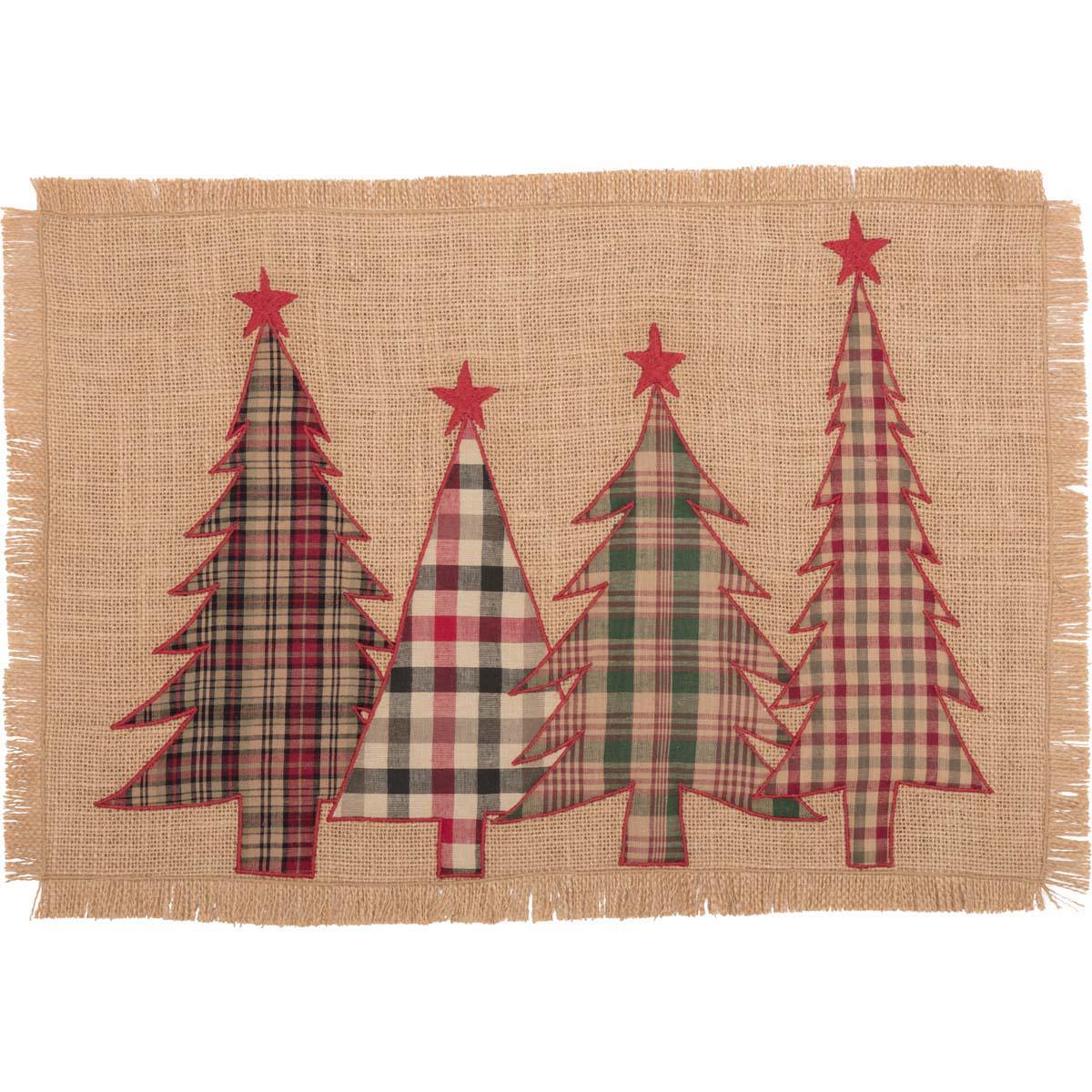 Clement Applique Tree Placemat Set of 6 VHC Brands - The Fox Decor