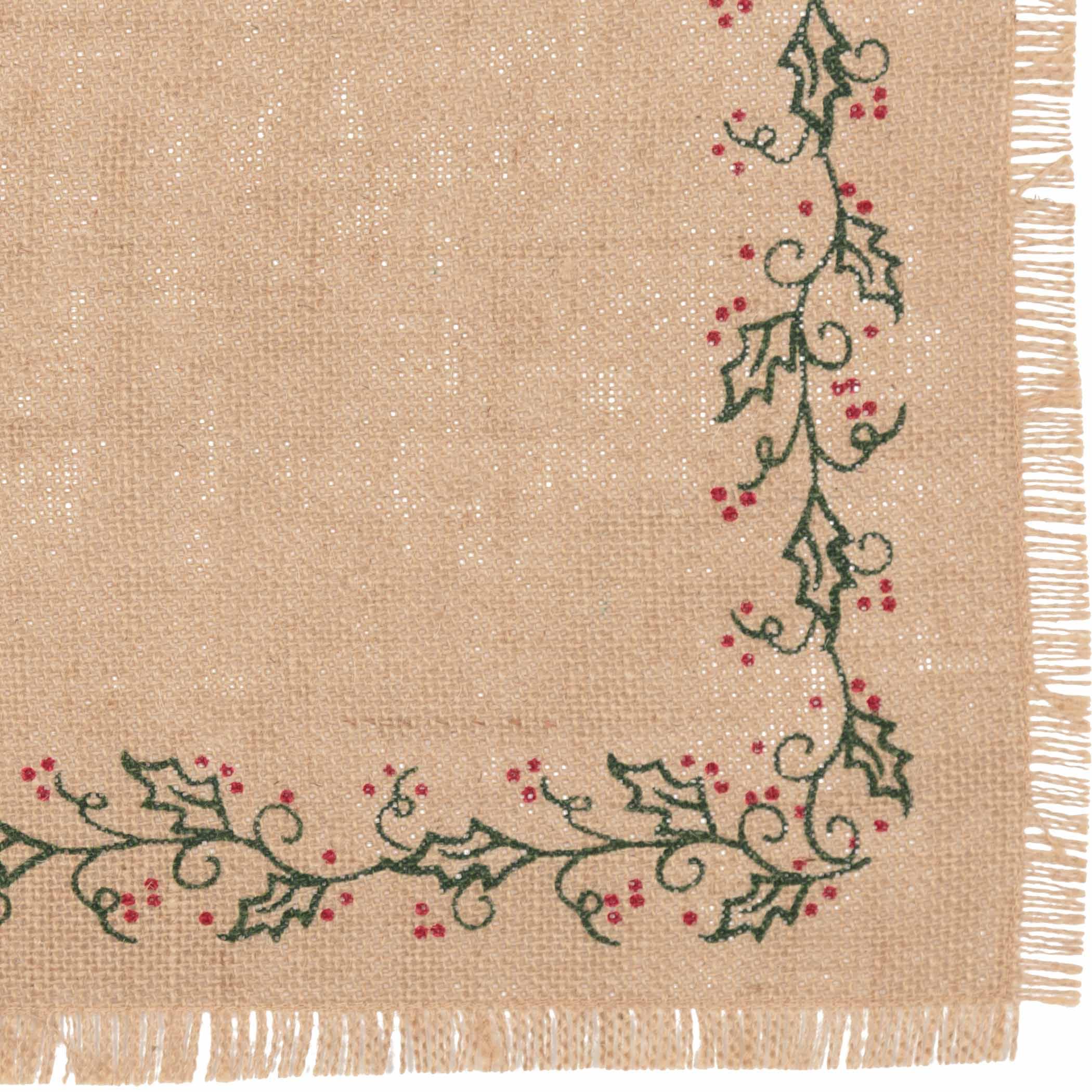 Jute Burlap Ivy Placemat Set of 6 VHC Brands - The Fox Decor