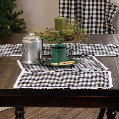 Emmie Black Placemat Set of 6 VHC Brands
