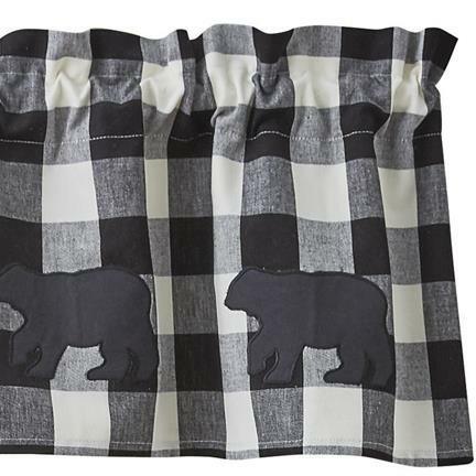 Wicklow Check Valance - Bear Applique Park designs - The Fox Decor