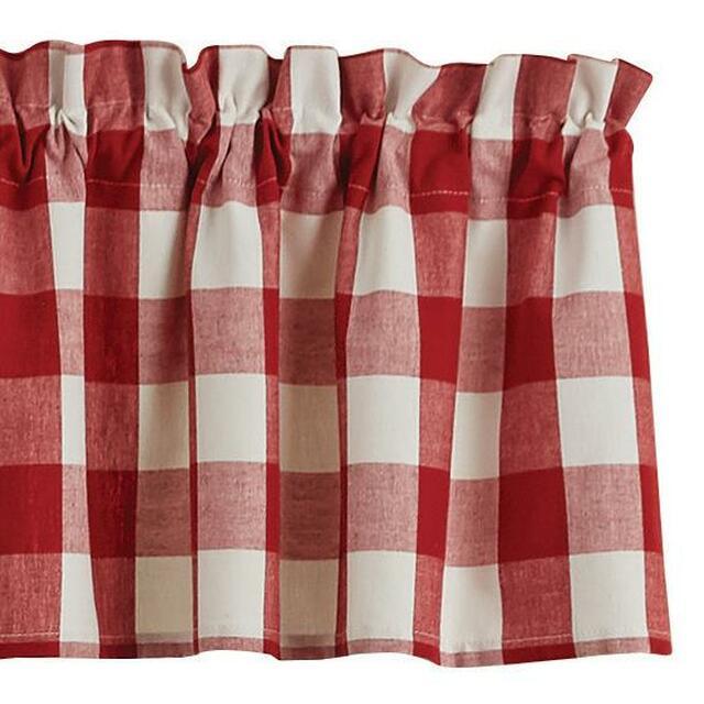 Wicklow Check Valance - Red & Cream Park designs - The Fox Decor