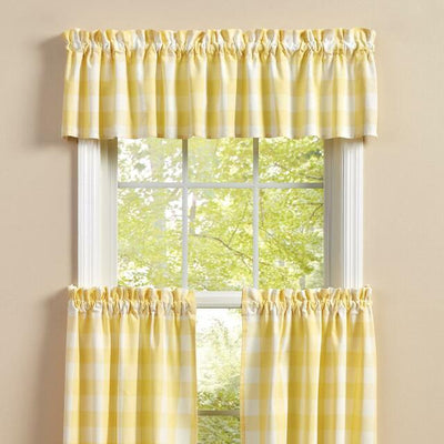 Wicklow Check Valance - Yellow 72
