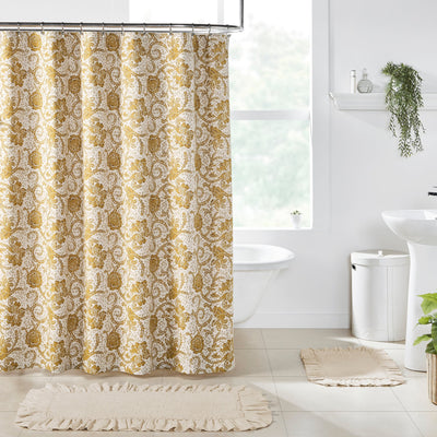 Dorset Gold Floral Shower Curtain 72