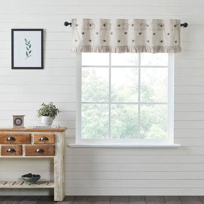 Embroidered Bee Valance Curtain 16x60 VHC Brands