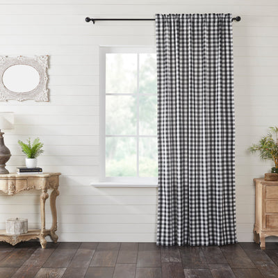 Annie Buffalo Black Check Panel Curtain 96