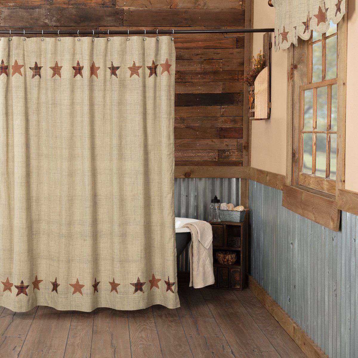 Abilene Star Shower Curtain 72"x72" curtain VHC Brands 
