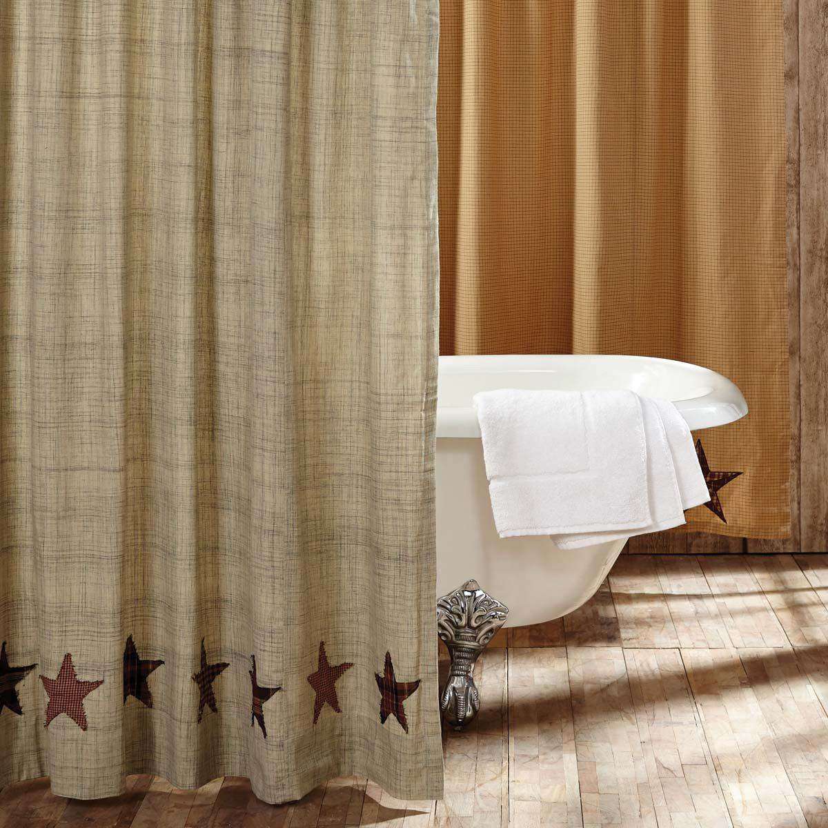 Abilene Star Shower Curtain 72"x72" curtain VHC Brands 