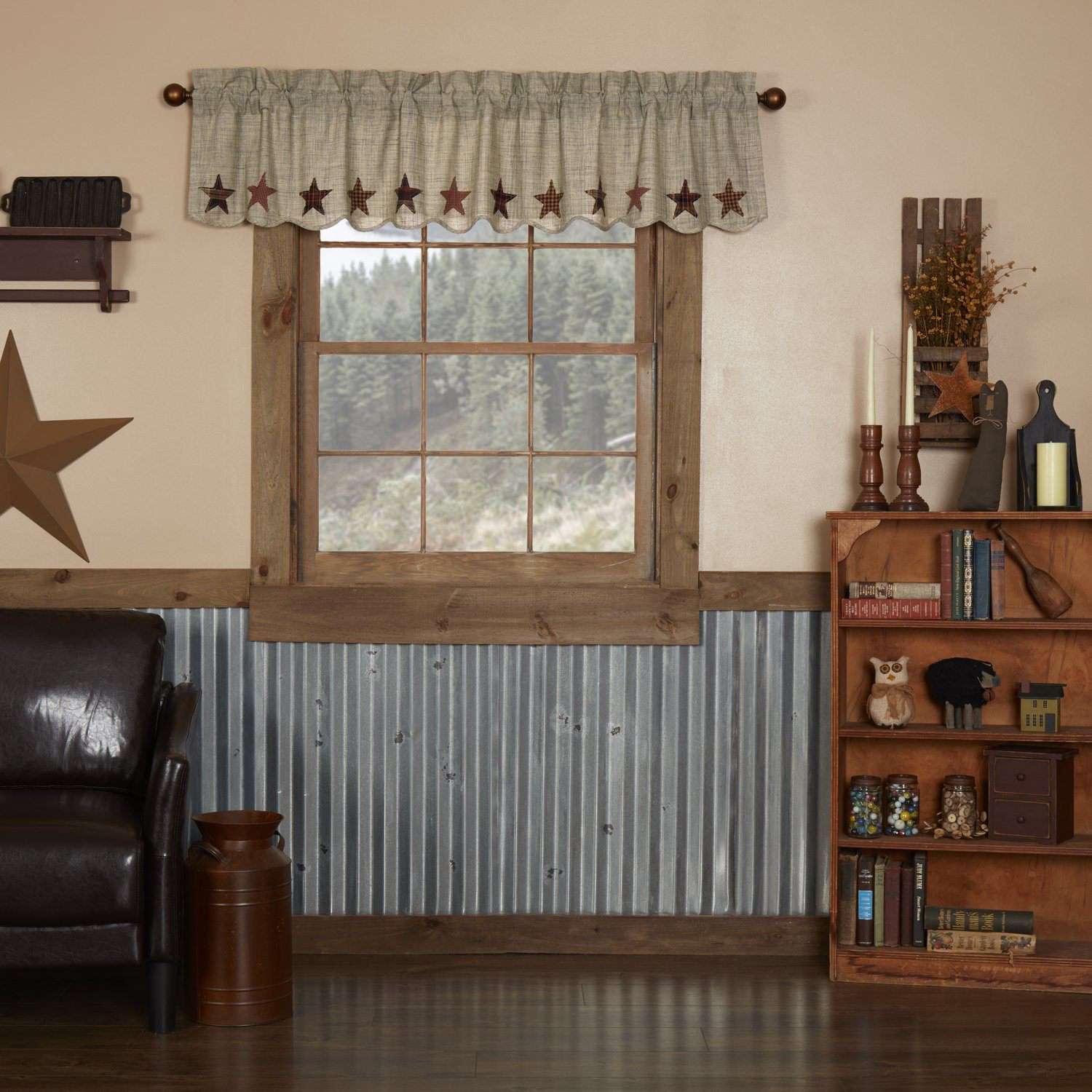 Abilene Star Valance Curtain 16x72 Valance Curtains VHC Brands 