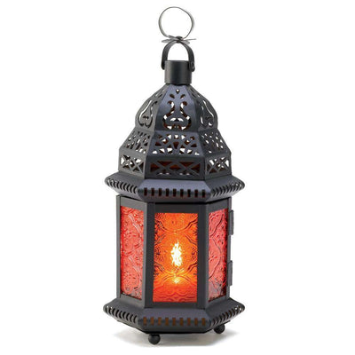 Amber Moroccan Candle Lantern
