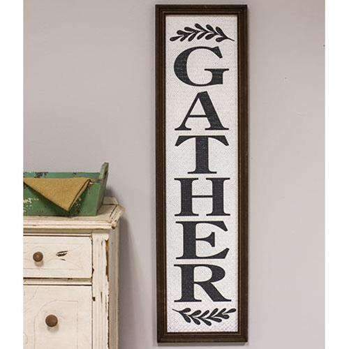 Basket Weave Textured 'Gather' Sign Pictures & Signs CWI+ 