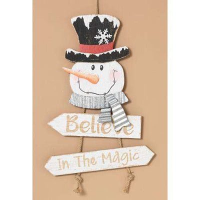 Believe In Magic Snowman Sign