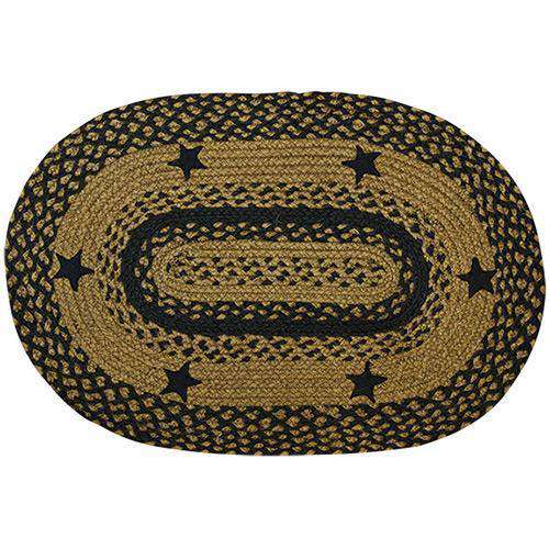 Black Star Oval Rug, 20x30 Rugs CWI+ 