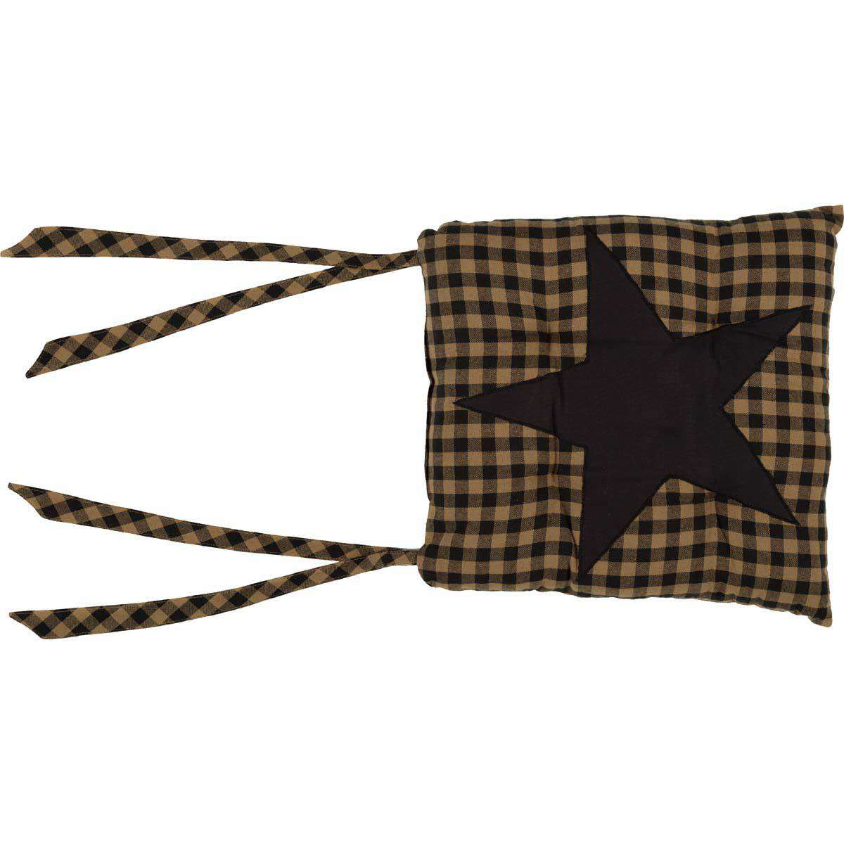 Black Star Primitive Chair Pad Chair Pad VHC Brands 