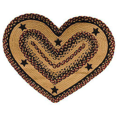 Blackberry Star Heart Rug