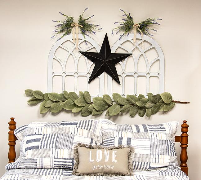 ^Farmhouse Emerald Cathedral Window - The Fox Decor