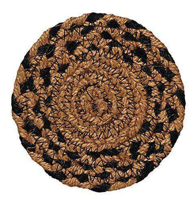 Braided Ebony Chair Pad, Coaster, Trivet & Placemat