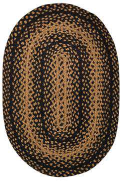 Braided Ebony Rug - Oval & Heart Shape