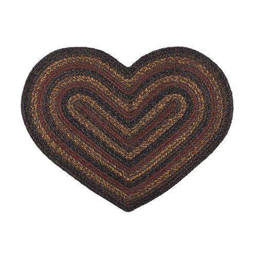 Braided Slate Heart Rug Rugs CWI+ 