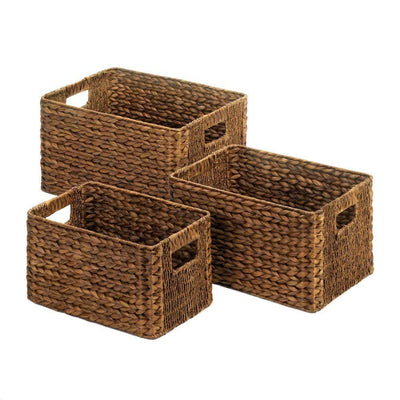 Brown Wicker Baskets set of 3