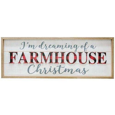 ^Buffalo Check Farmhouse Christmas Sign