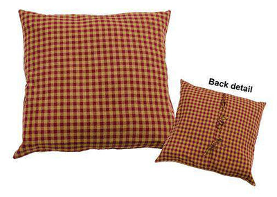 Burgundy Check Euro Sham