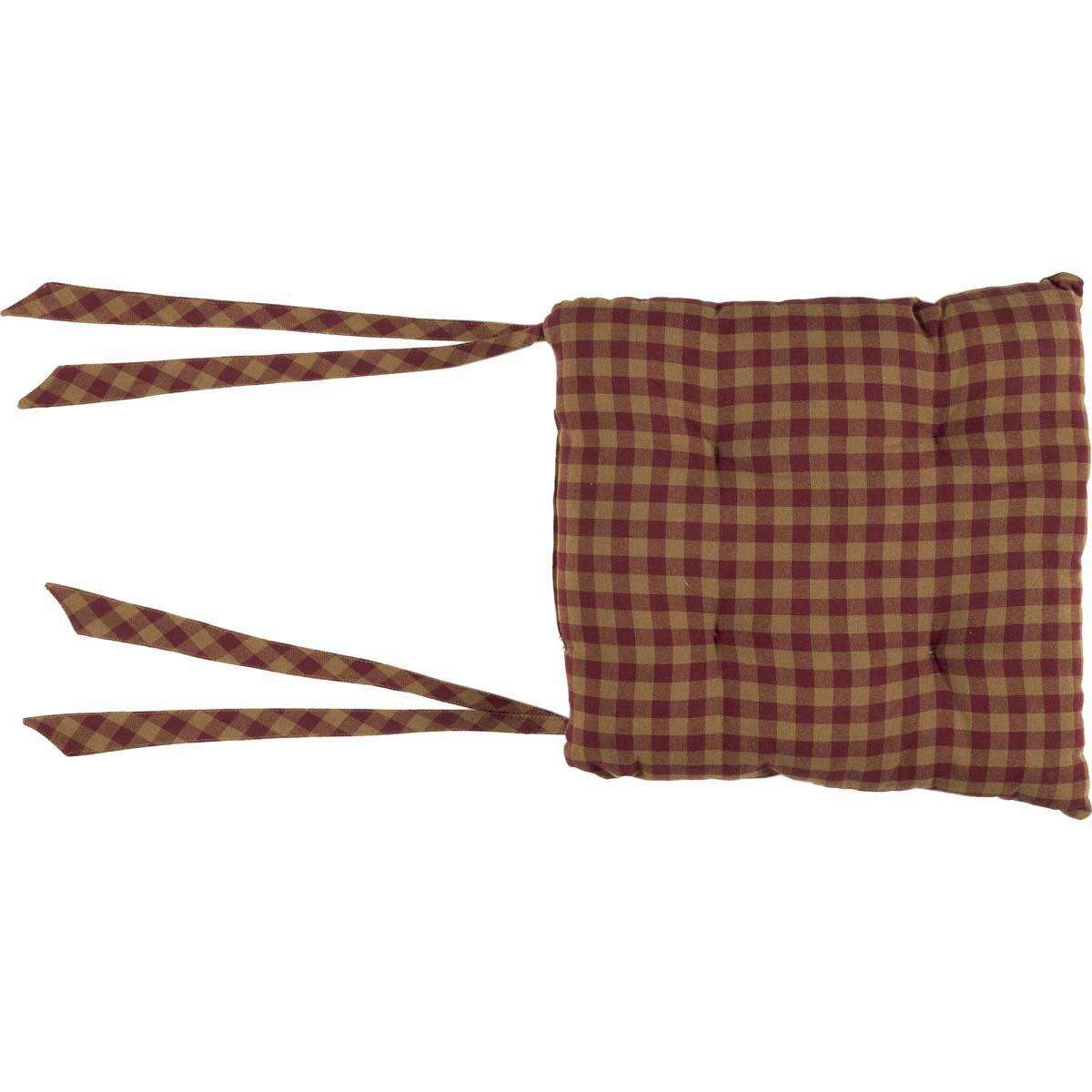 Burgundy Star Country Chair Pad Chair Pad VHC Brands 