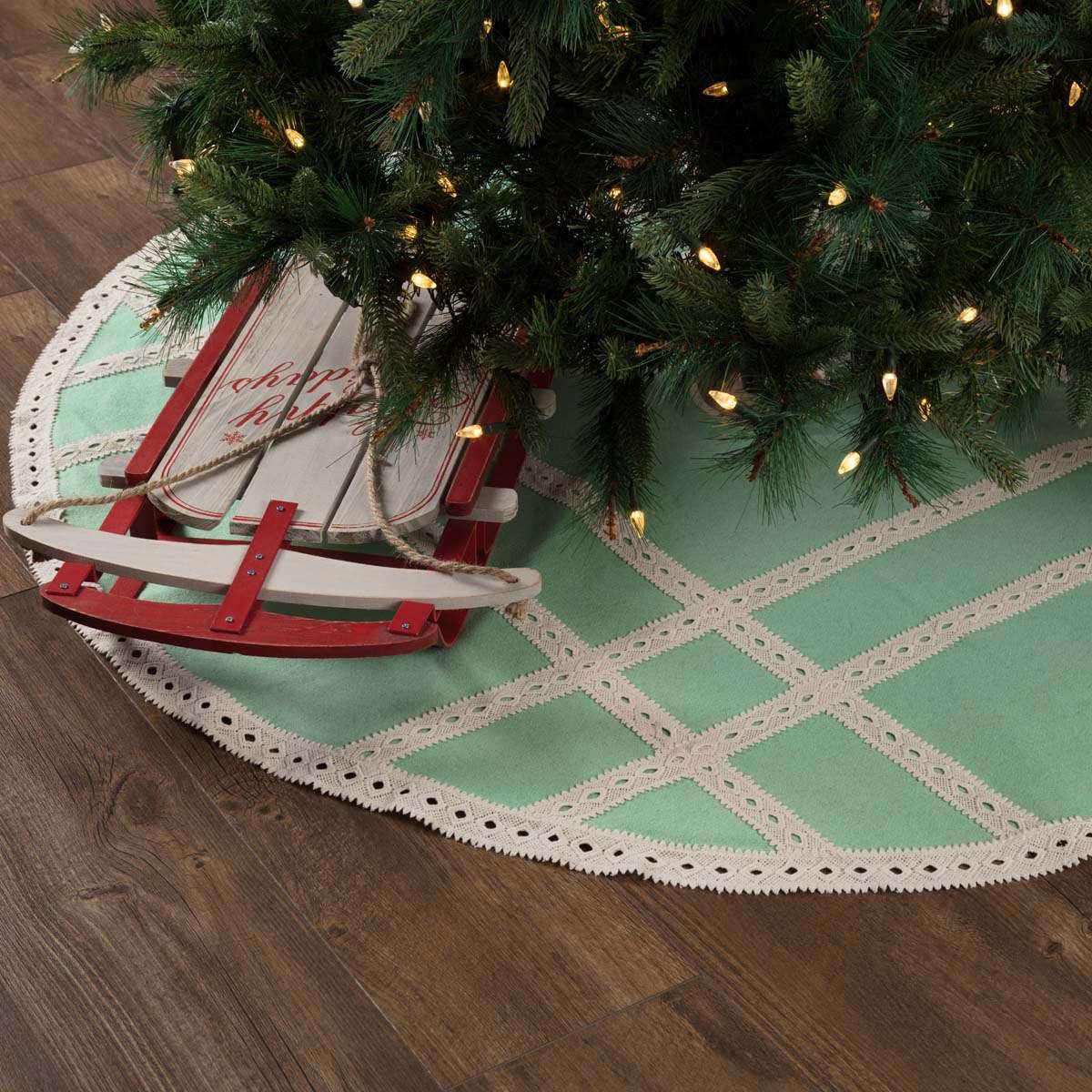 Margot Mint Tree Skirt 55