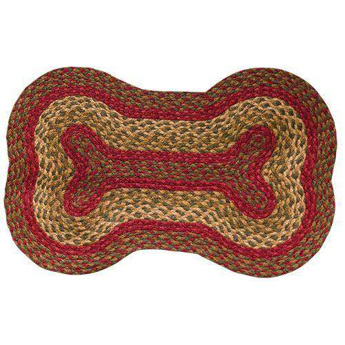 Cinnamon Oval & Heart Shape Braided Rug rugs CWI Gifts 18x26 inch Bone Rug 