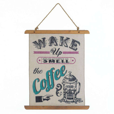 Coffee Perk Up Linen Wall Art