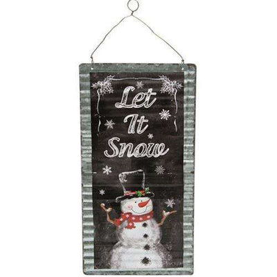 Corrugated Let It Snow Sign