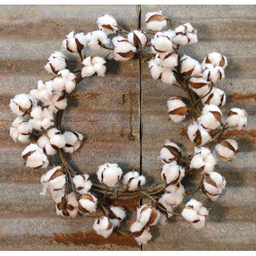Country Cotton Ball Wreath, 20" Fall CWI+ 