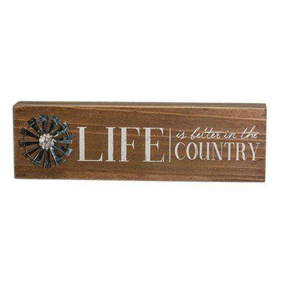 Country Life Windmill Table Sign